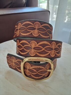 Metamorphosis Leathers Tan Genuine Top Grain Cowhide Leather Belt Size XXL or 50